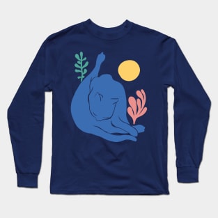 Cat Licking Butt Long Sleeve T-Shirt